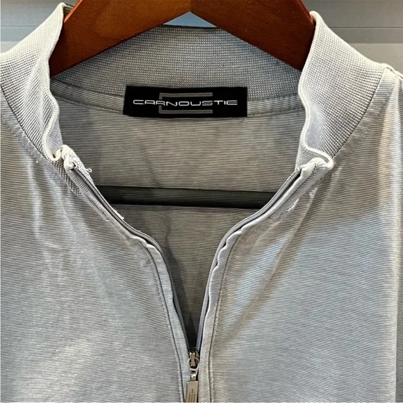 Ralph Lauren RLX Jersey Polo Shirt Carnoustie Gray quarter zip Size large - Picture 4 of 12